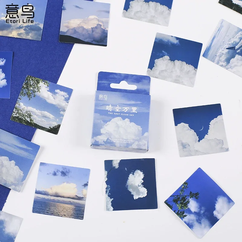 

46pcsBeautiful Scenery Stickers Cute Colorful Sky Cloud Stickers Diary Scrapbooking Stationery Decoration Stickers Paper Collage