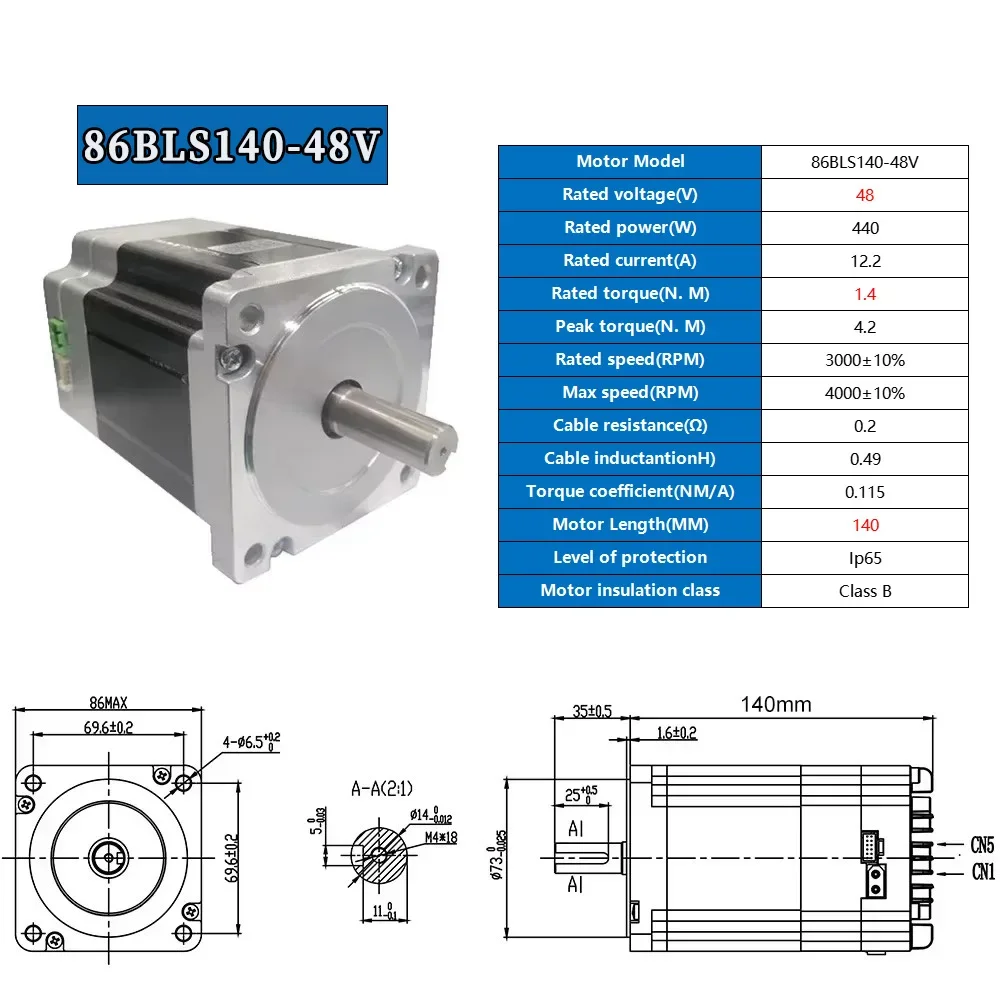 86 Flange 1.4Nm 48V