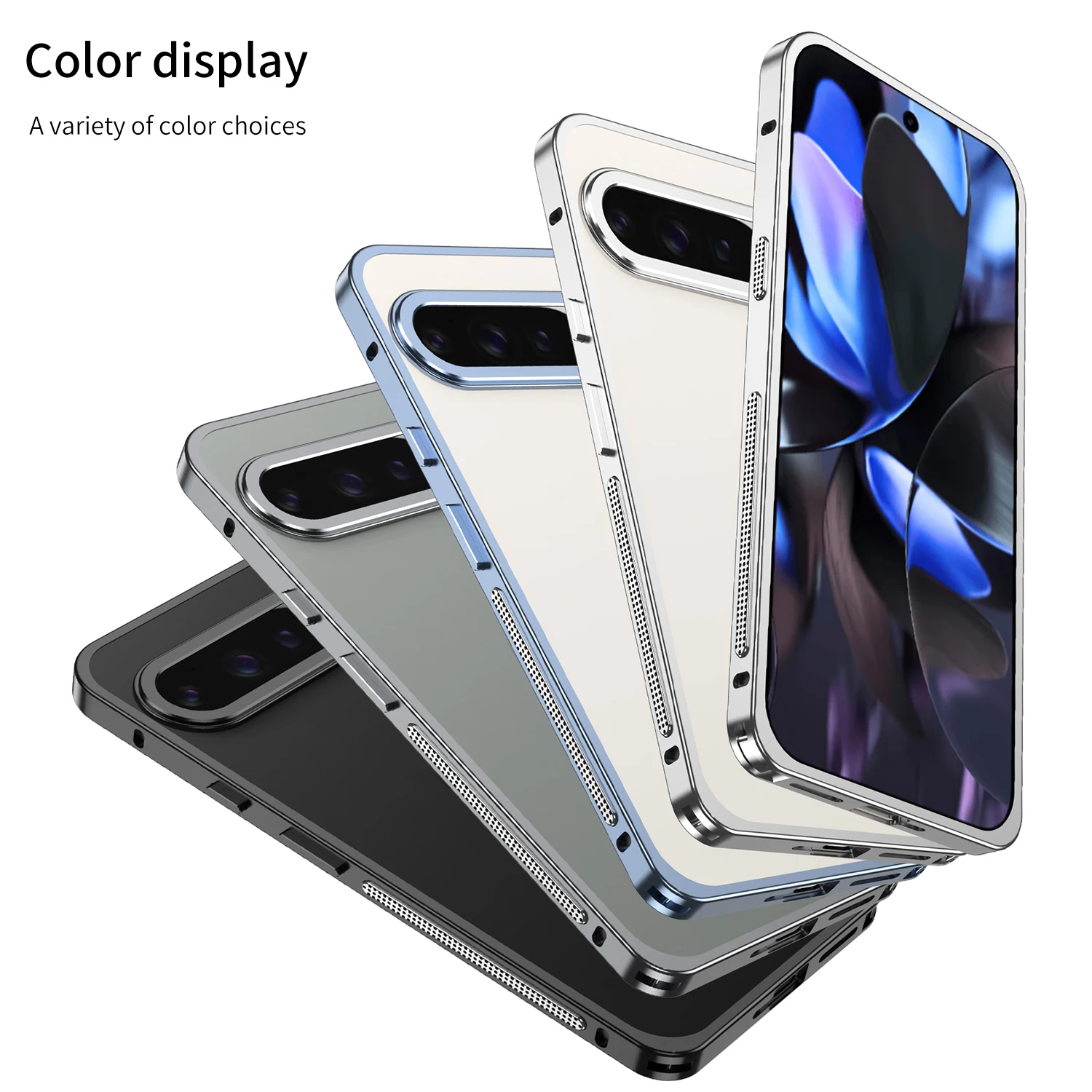 Luxury Metal Frame Phone Case with Shockproof Bumper