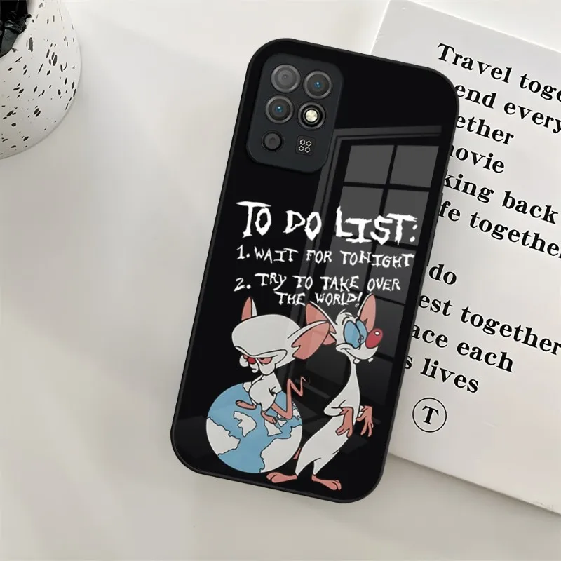 Чехол Pinky And The Brain для телефона Huawei P30 Lite P50 P20 P40 P10 P9 Smartp Z Mate 40 Honor 30 50 60 Pro Plus, стеклянный чехол (art.: 3920c304540bb) - 3920c304540bb