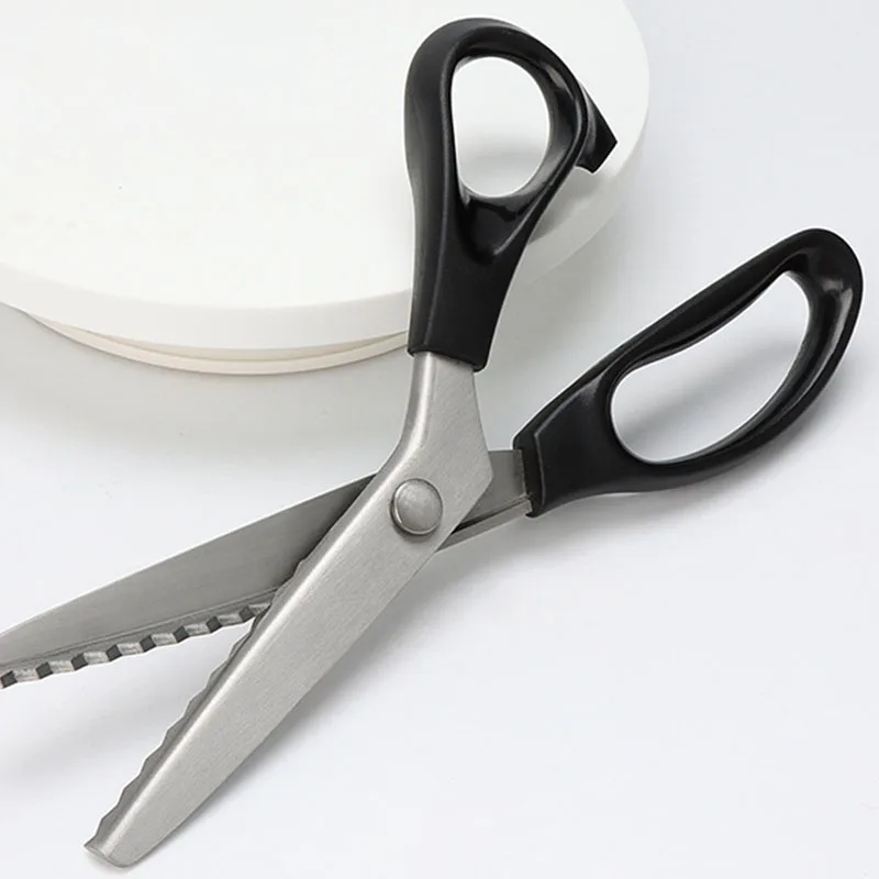 Stainless Steel Pinking Shears Sewing Scissor Fabric Leather Craft