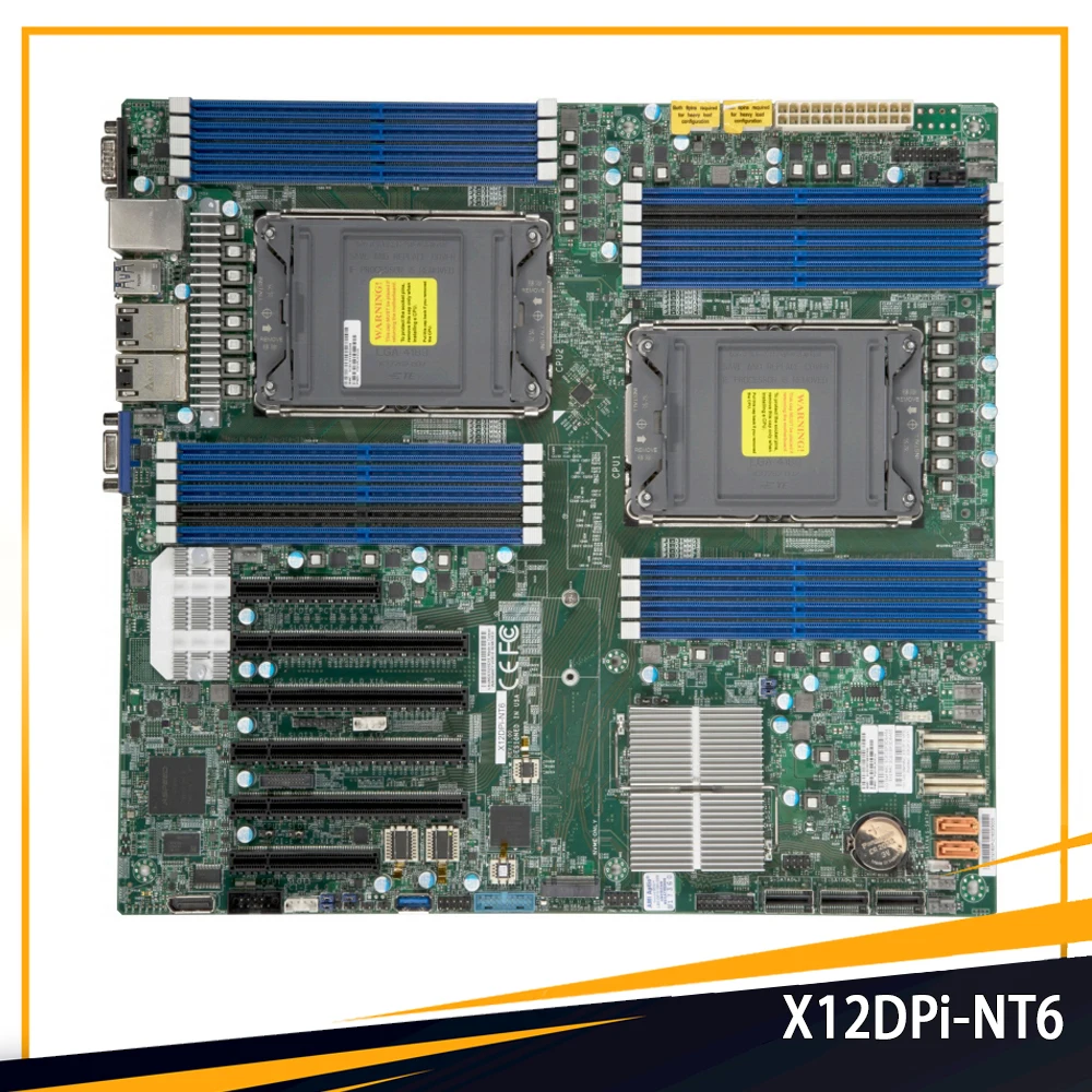 X12DPi-NT6 Dual-Way Server Motherboard E-ATX LGA-4189 DDR4-3200MHz 256GB  C621A 14XSATA 3 For Supermicro High Quality Fast Ship