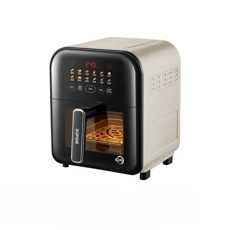 Far Infrared Air Fryer, Visual Intelligent Multifunctional Electric Fryer, 6L Large Capacity Home Use Without Turning Over