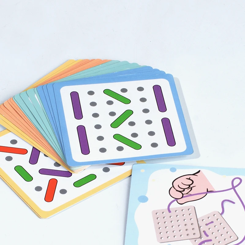 1 Set Children's Fun Montessori Learn Basic Life Skills Teaching Aid Clothes Threading Sewing Board Game Kids Educational Toys