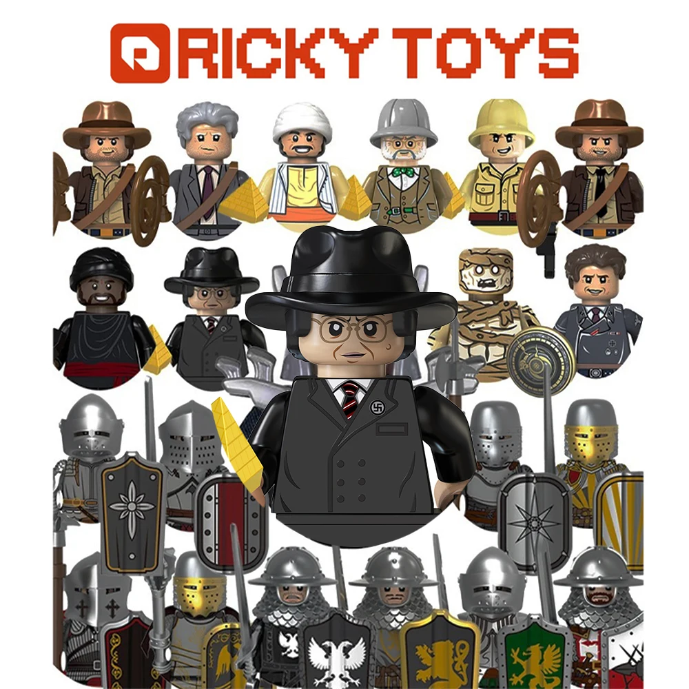 2026 새로운 벽돌 중세 기사 존스 TV3001-3010 장난감 선물용 빌딩 블록 D..