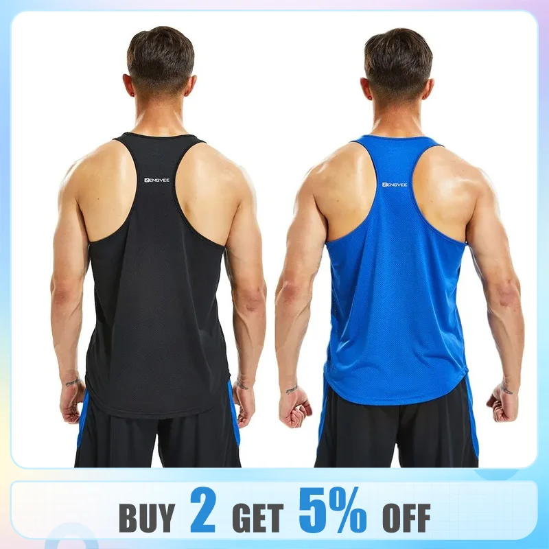 Camiseta Sin Mangas Elástica Para Hombre, Prenda De Vestir, De Malla