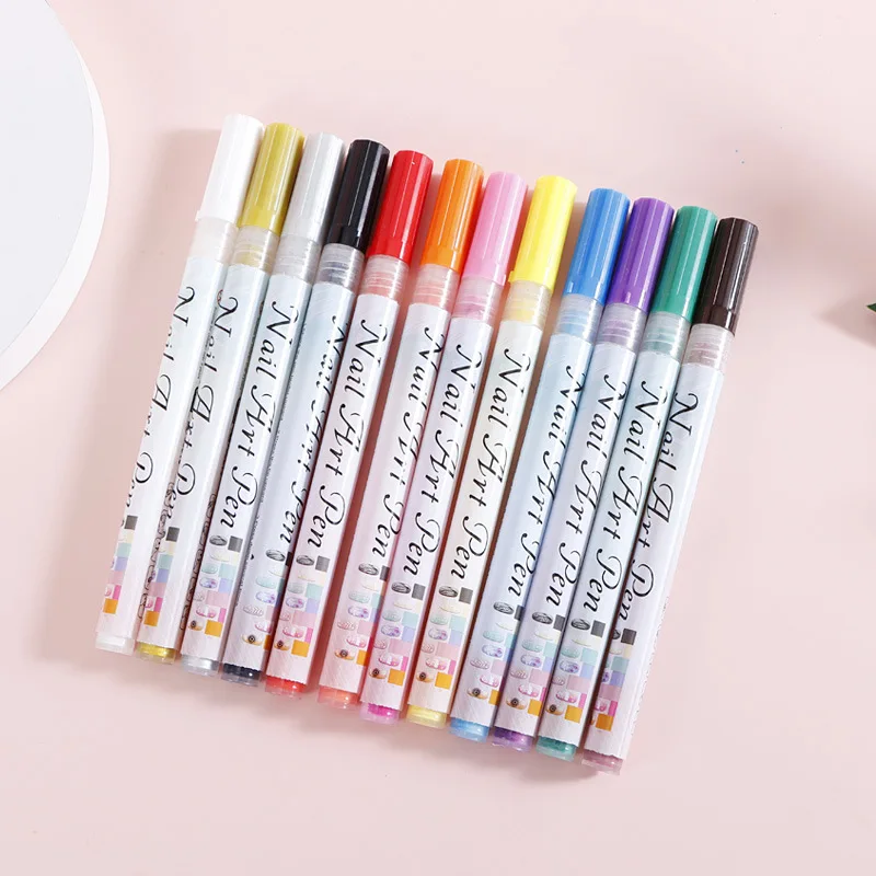 Nail Art Graffiti Pen UV Gel Polish Design Dot Painting Detailing Brushes DIY Decor Nails Tools Design