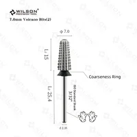 WILSON Volcano Bits(2 Way)-Tools Nails Cutters for manicure Drill Bits nails accessories remove hard gel 2