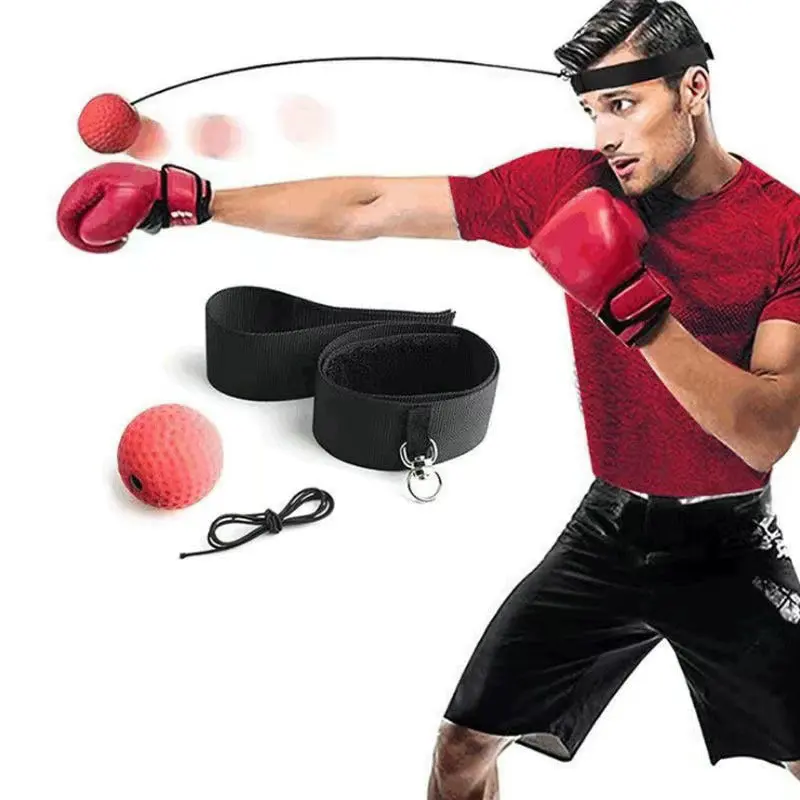 Head-Mounted Pu Ball Head Wear Speed Training Ball Boxing Reaction Speed Fighting Reaction Coordination Fight Vent