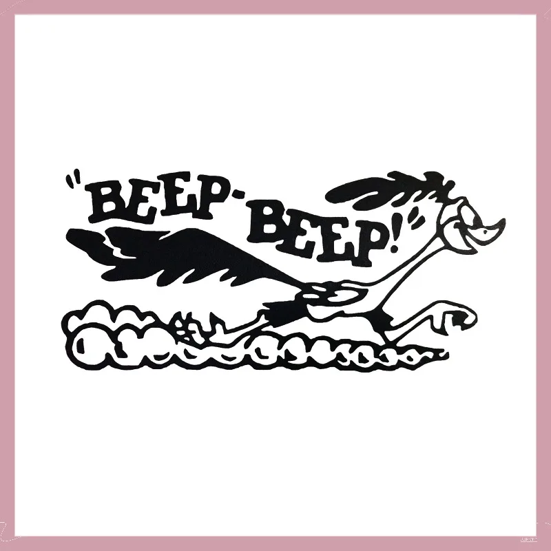 Дорожная дорожка, наклейка, мультфильм, старая быстрая фотография, виниловые аксессуары, наклейка, автомобильные аксессуары 17*7,7 см, ПВХ KK