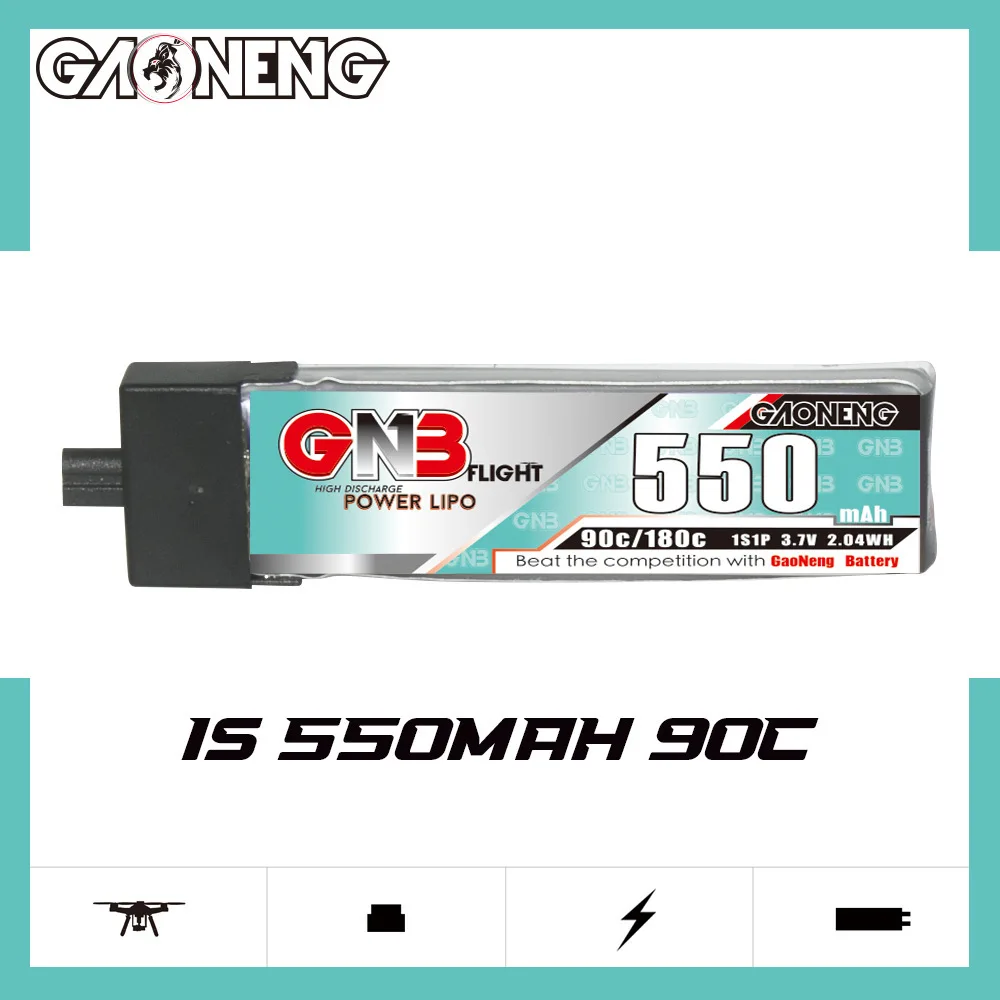 Upgraded 550mAh GNB 1s 3.7v 90c/180c Lipo Battery For RC Helicopter Quadcopter FPV Racing Drone Spare Parts 3.7v Battery rc drone battery