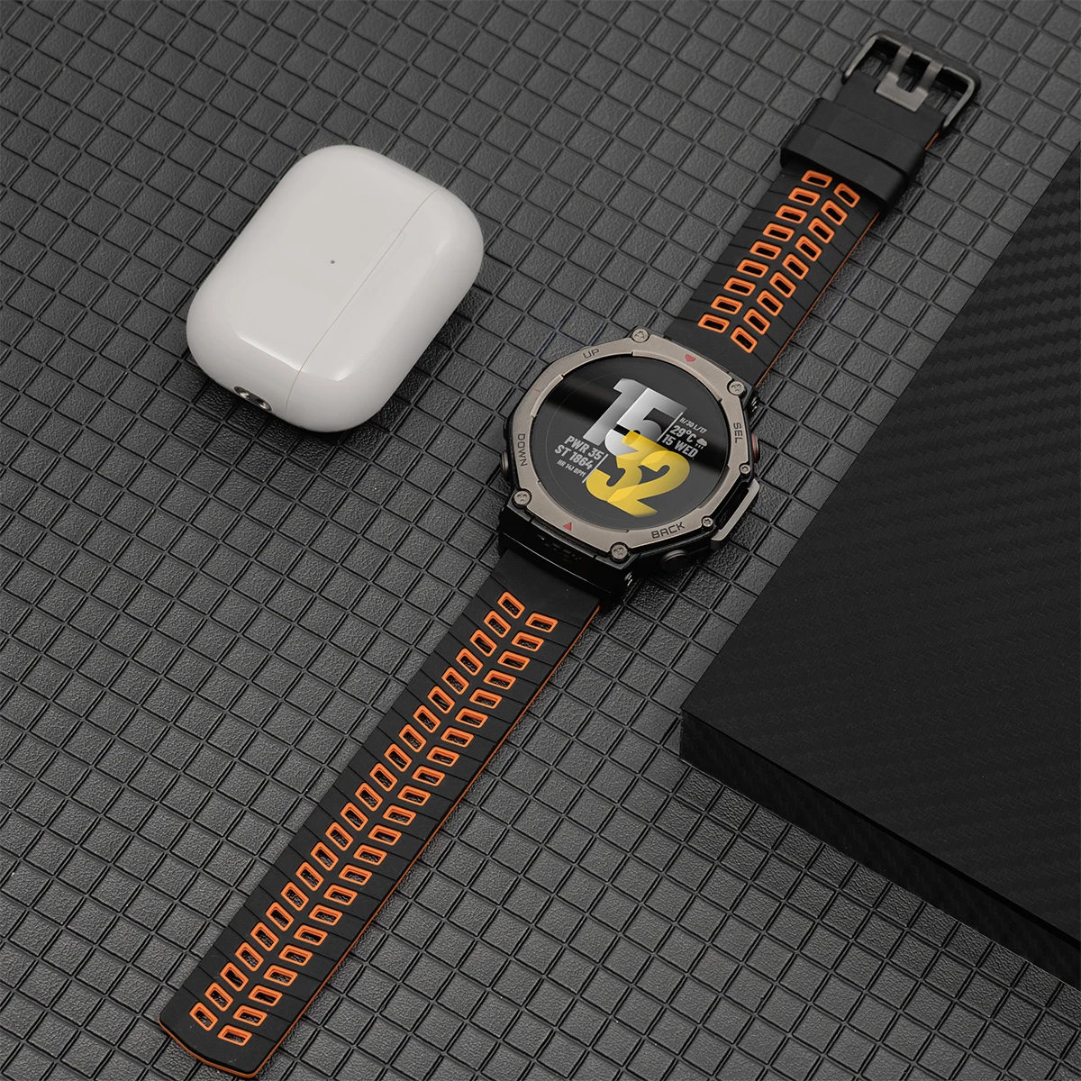 Zweifarbiges Silikonarmband für Amazfit T-Rex 3/2/1, verstellbares Sportarmband für T-Rex Pro/Ultra/2ultra Smartwatch, atmungsaktives Armband – Detail 8