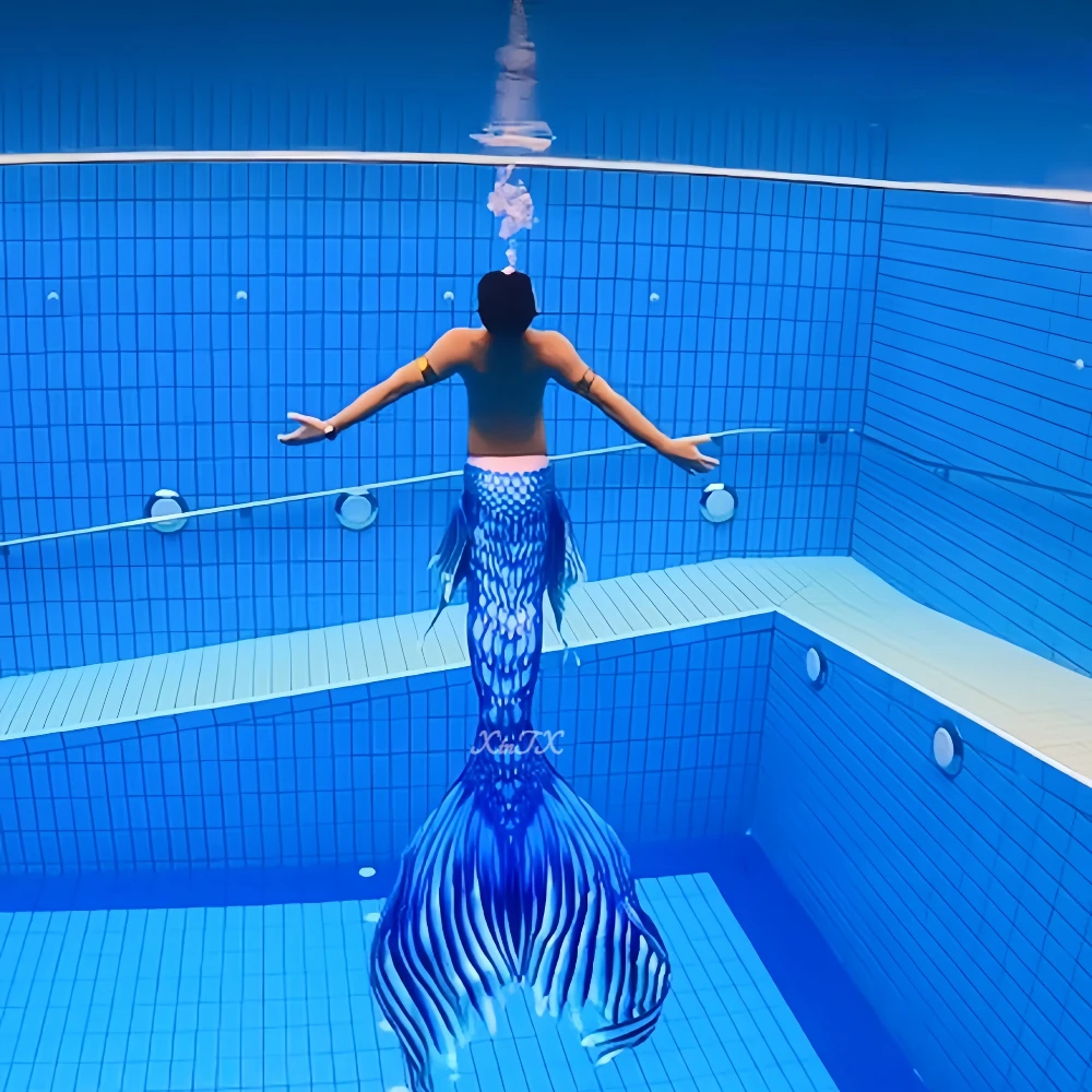 Adult Big Mermaid Tail Skin Dress for Men Women Mermaid Course Dress Set  Aquarium Show Diving Swimming Suit - AliExpress