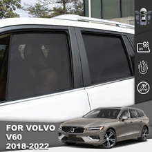 

For Volvo V60 2018 2019 2020 2021 2022 T4 Magnetic Car Sunshade Front Windshield Mesh Frame Curtain Side Window Sun Shade