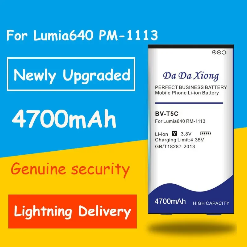 

Brand New 4700mAh BV-T5C BVT5C Li-ion Phone Battery For Nokia Lumia 640 RM-1109 RM-1113 RM-1072 RM-1073 RM-1077 RM Lumia640