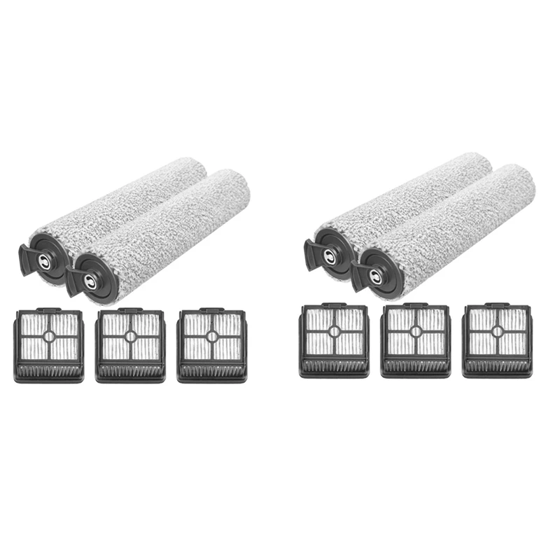 

2X Roller Brush And Hepa Filter Replacement For Xiaomi Dreame H11 / H11 Max Wet And Dry Vacuum Cleaner Spare Parts