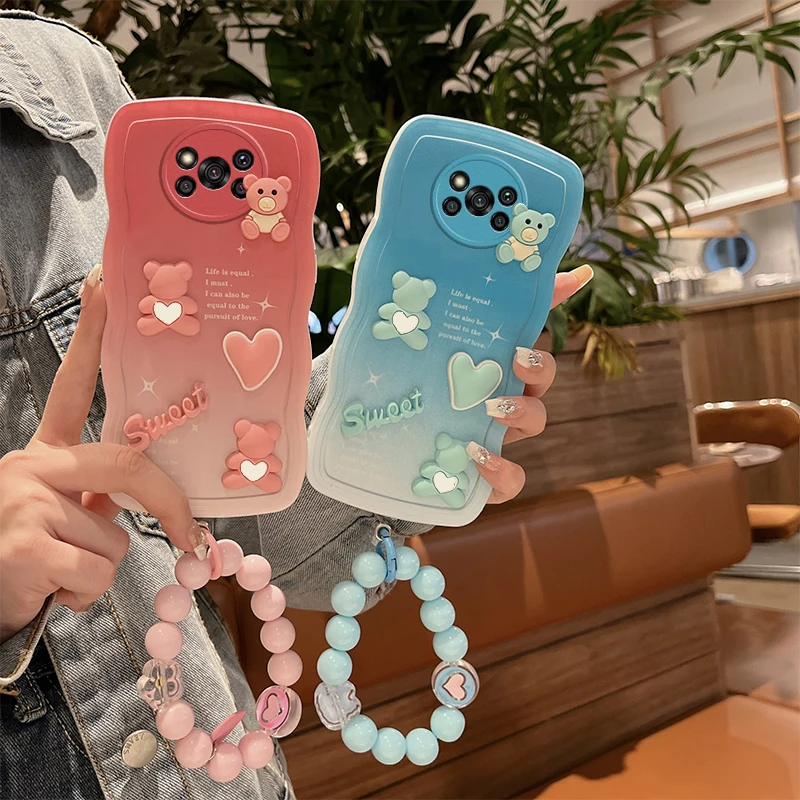 3D Fashion Cute Bear Animal Cartoon Soft Silicone Phone Case