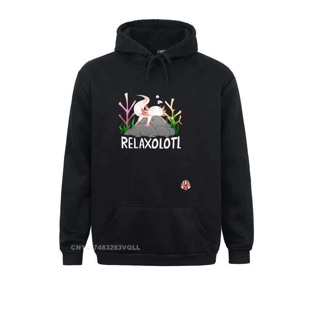 

Relaxolotl A Cute Relaxing Axolotl Sweatshirts For Men Long Sleeve Summer Hoodies Fitted VALENTINE DAY Hoods Group