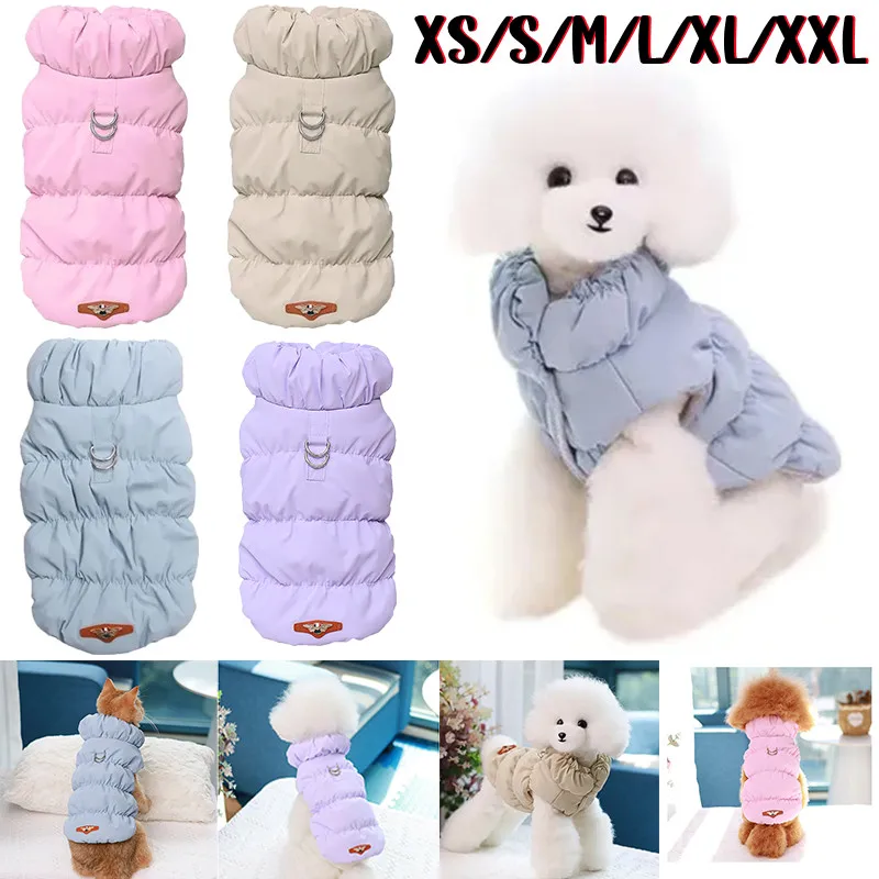 

Soft Warm Dog Clothes Winter Padded Puppy Cat Coat Jacket For Small Medium Dogs Chihuahua French Bulldog Poodle Vest Pet Outfit