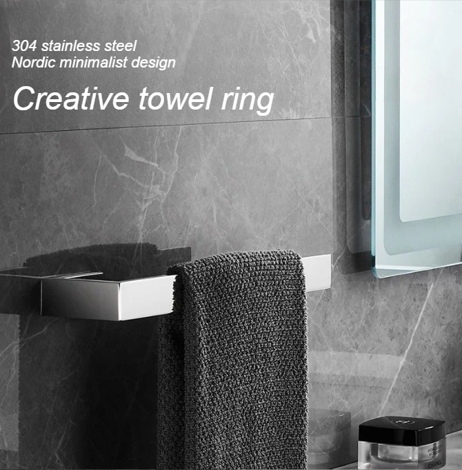 ที่แขวนผ้าเช็ดตัวสไตล์ยุโรปแบบมินิมอล ดีไซน์สร้างสรรค์ คุณภาพสูง สวยงาม ผลิตจากสแตนเลส 304 1