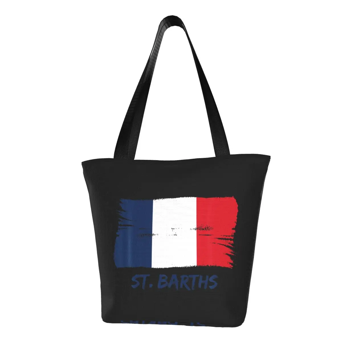 Saint Barthlemy Vintage St. Barths Flag Borse Shopping Bag Portatile Di Grande Capacità