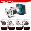30000PRM Brushless Woodworking Electric Trimmer Cordless Trimming Machine Wood Slotting Milling Carving for Makita 18V Battery 6