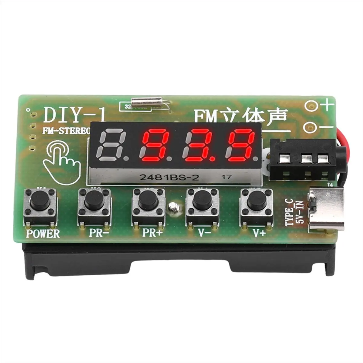A10I 87-108MHz AM/FM 중파 FM 2밴드 스테레오 디지털 튜닝 헤드폰 라디오 키트 DIY 제작 교육 부품 포인터