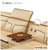 Linlamlim Living Room Italian Leather Couches | Luxury L-Shaped Genuine Leather Sectional Sofa Sets with USB, Bluetooth Speaker 5