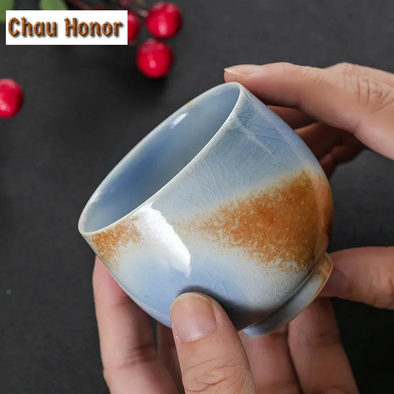 Handmade Wood-fired Porcelain Teacup Boutique Tea Bowl Mug Tea-tasting Fragrance Cup High-end Chazhan Master Cups Tea Services