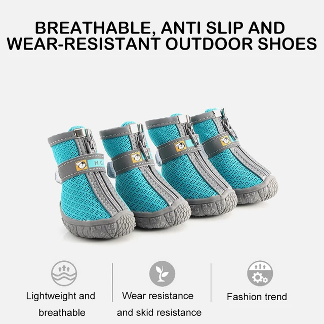 Dog Shoes Non-Slip Soles Thick Plush Protection Paw Pet Shoes Warm For Dog Non-Slip Dog Shoes Breathable Climbing Pets Booties 5