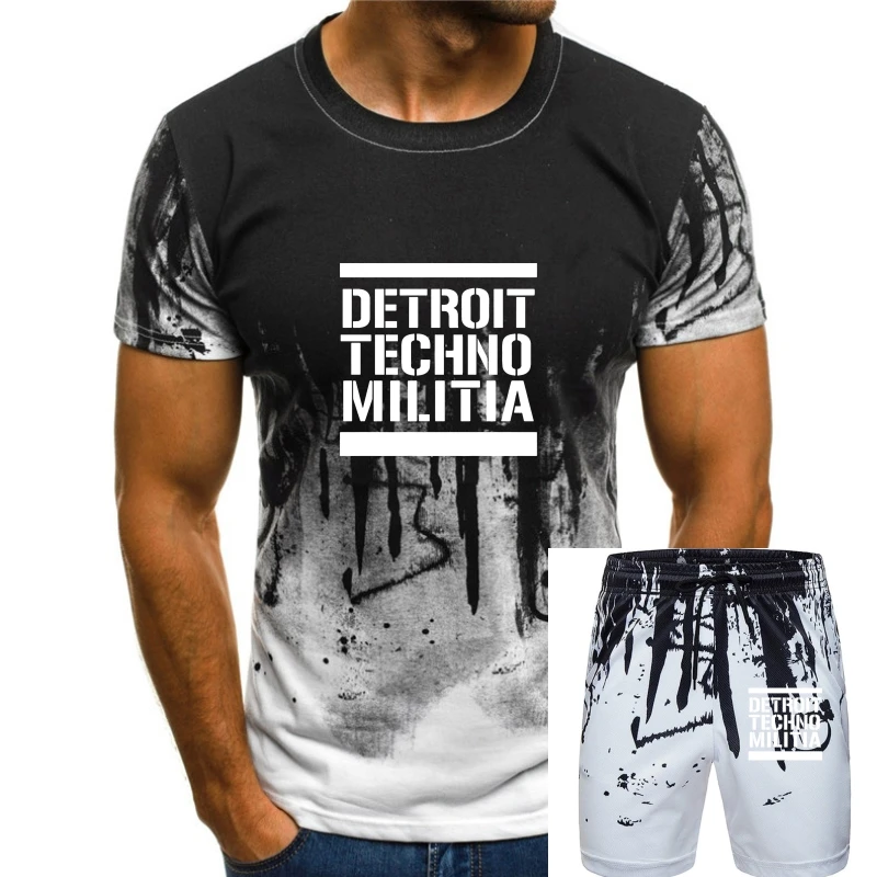 T-Shirt Detroit Techno Milizia 100% Cotone Vinile 909 Resistenza Sotterranea