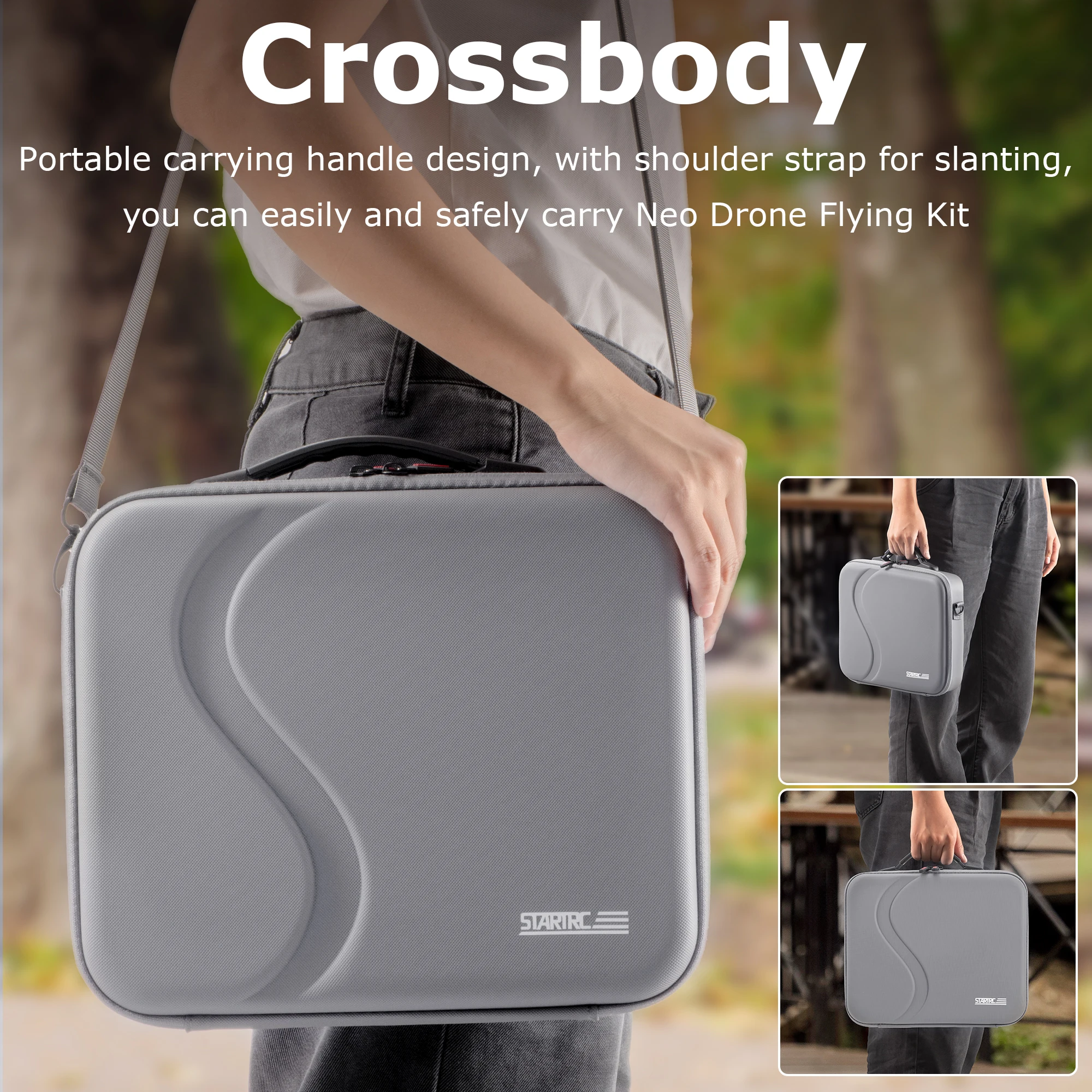 for Dji Neo Fly More Combo Storage Bag RC N3 Controller Carrying Case Gray Portable Box Handbag Shoulder Bag Accessories drone accessories,drone storage bag,dji case,drone case
