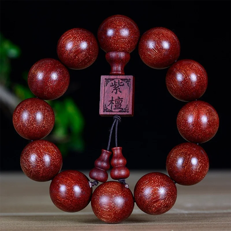 Buddhistische Natur-Sandelholz Buddha-Statue Meditations-Gebetsperlen Mala Armband für Männer und Frauen Heilendes Armband Anhänger Bestseller