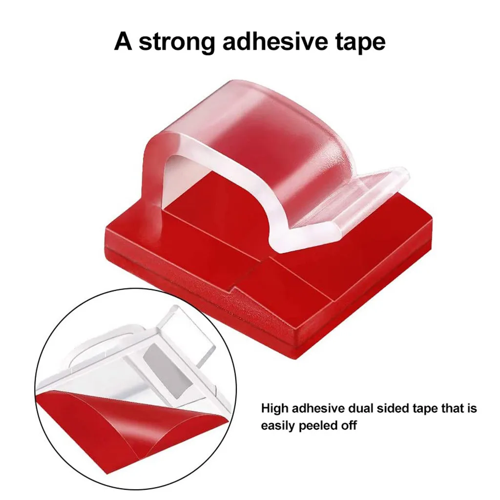 Multi-Pack Self-Adhesive Cable Organizer Clips