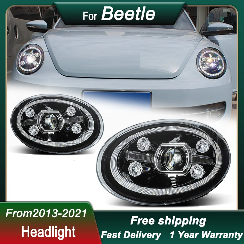 Fari Per Auto Per Vw Beetle 2013-2021 Aggiornamento Nuovo Stile Full Led Head Lamp Drl Head Lamp Gruppo Luce Anteriore