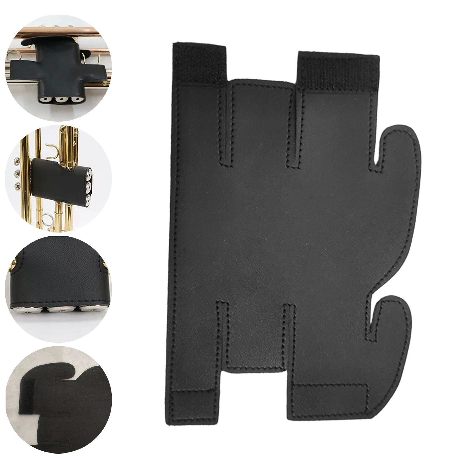 Trumpet Protective Cover Trumpet Valves Protective Cover Hand Guard Pads Leather Pads Wrap For Stains