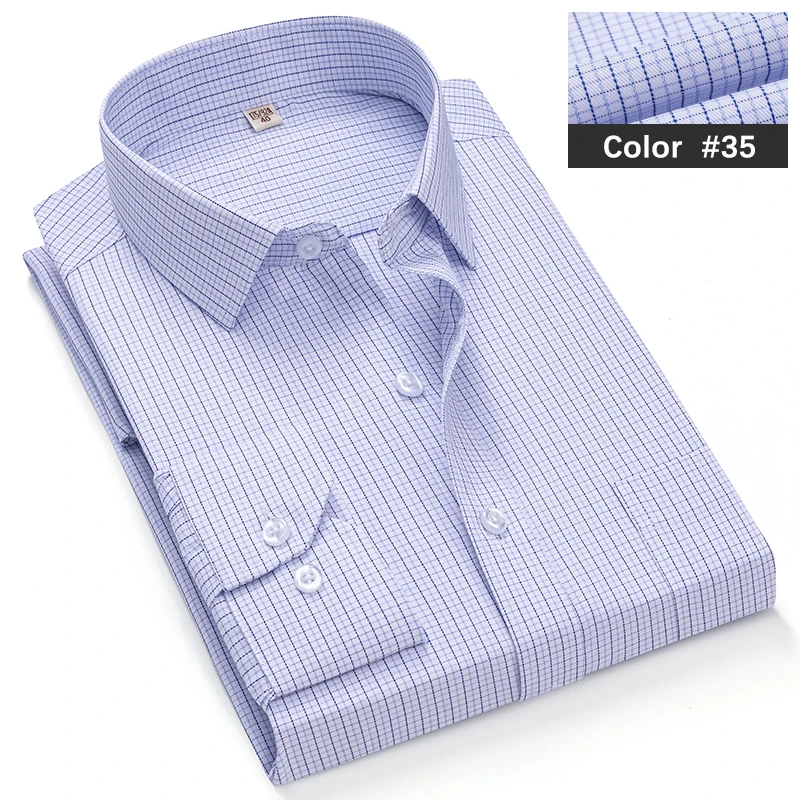Men's Classic Blue Striped Long Sleeve Casual Shirt