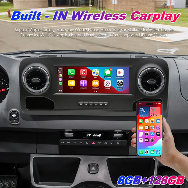 Car Radio For Mercedes Benz Sprinter GPS Navigation Apple Carplay Multimedia Video Player HD Auto Stereo DSP Audio DVD Head Unit
