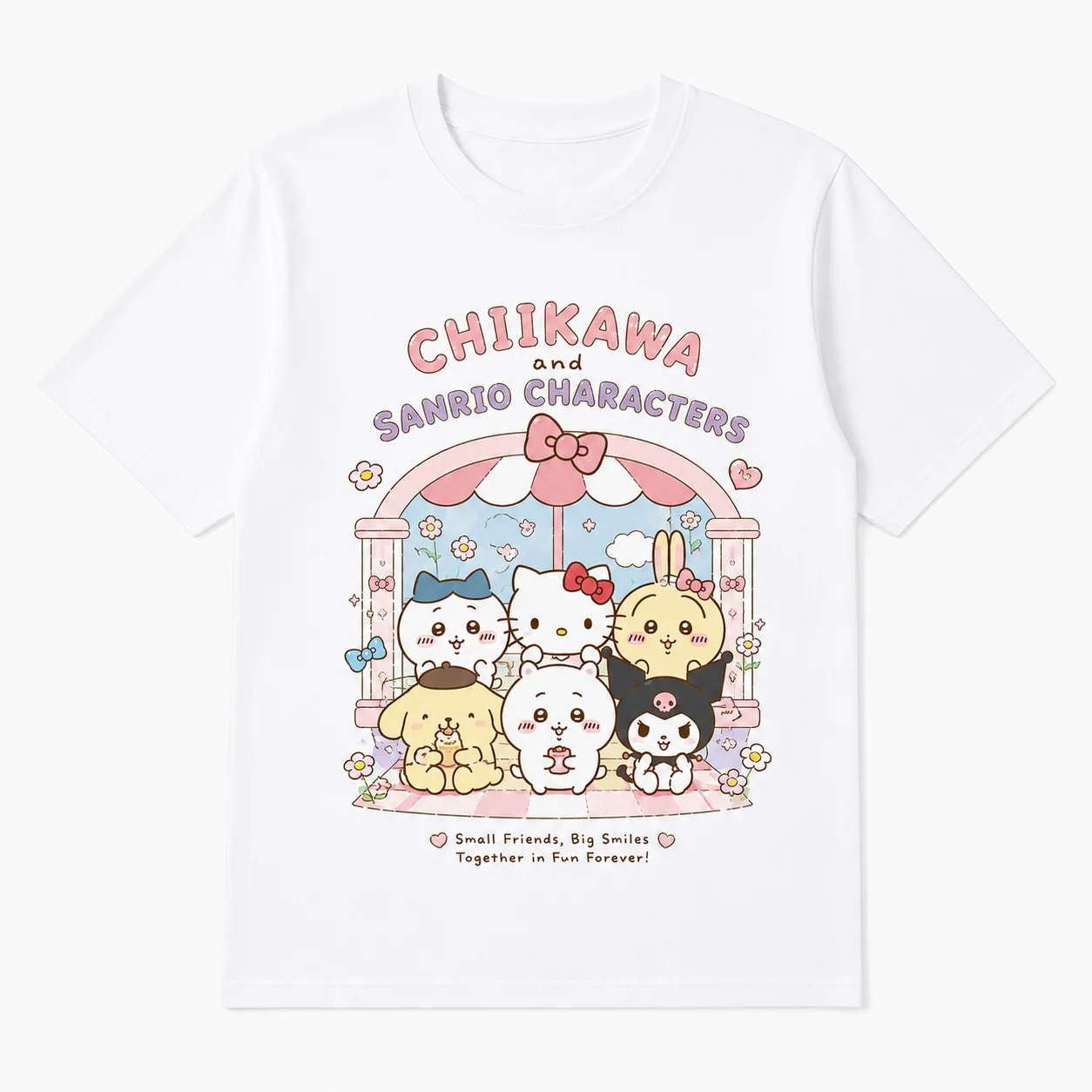 2026 CHIIKAWA Sommer Eltern-Kind Reines Baumwoll-T-Shirt Bequem Atmungsaktiv Hochwertig Ins Y2k Herren-T-Shirts