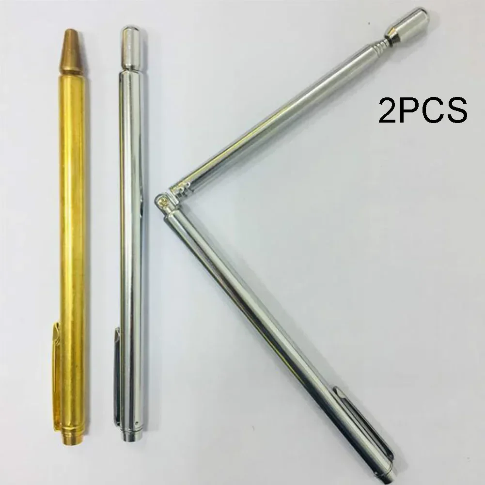 2pcs Flexible Water Witching Portable Dragon Seeking Detachable Tool Dowsing Rod Copper Energy Outdoor Adjustable Detector 3