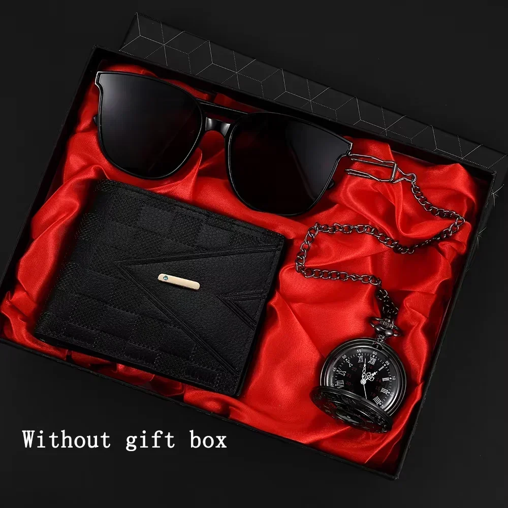 طقم إكسسوارات الأعمال الرجالي 3 في 1: ساعة، محفظة،...