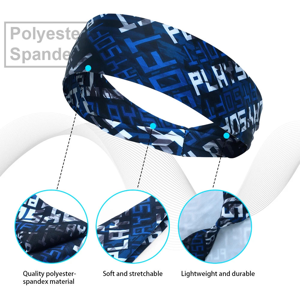 Athletic Headband Elastic Sweatbands Women Men Basketball Sports Yoga Gym Fitness Cycling Sweat Band Volleyball Tennis Hairband