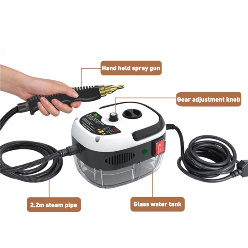 2500W 110V 220V High Pressure And Temperature Handhled Steam Cleaner For Air Conditioner Kitchen Hood Car Steaming Cleaner