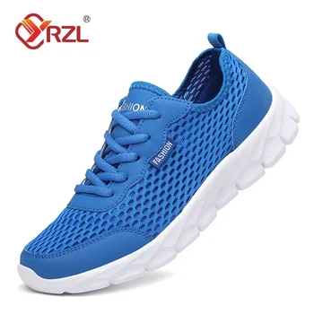 YRZL New Running Shoes for Men Breathable Sports Shoes Light Weight Fashion Summer Plus Size 38-48 Breathable Sneakers for Men 1