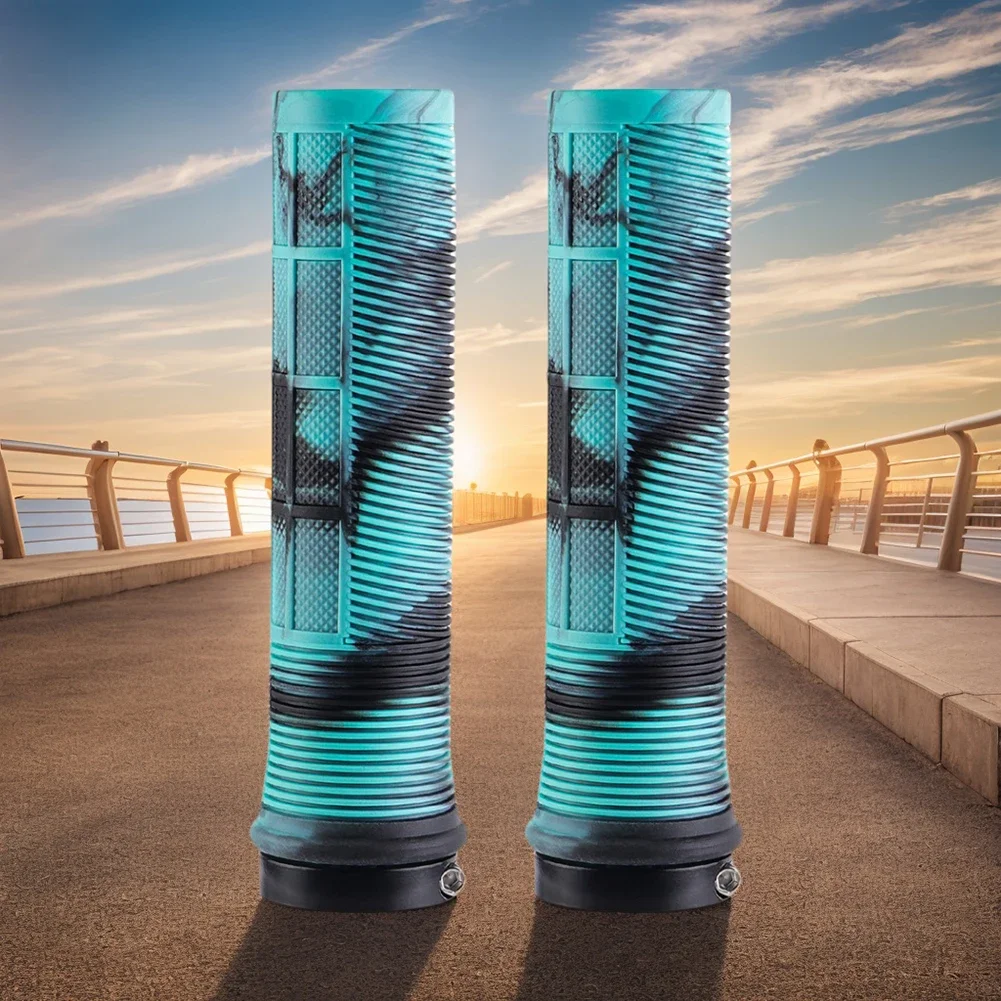 TPR Bicycle Handlebar Grips Anti-skid Bar Grips Shock Absorbing MTB Mountain Bike Handlebar Shock-absorbing Cover Cycling Access