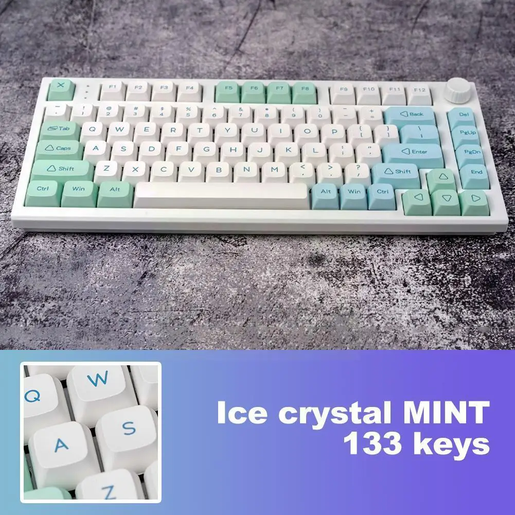 Bpt Xda-cap Chave Mecânica Personalizada Ice Crystal Mint Dye-sub Inglês 61 63 64 68 75 84 87 S2b4 - Imagem 6
