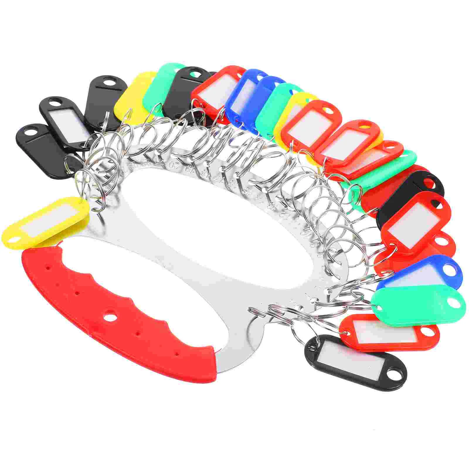 

Key Disk Tag with Ring Rings Chain Durable Plate Iron Multi-functional Tags Travel Backpack