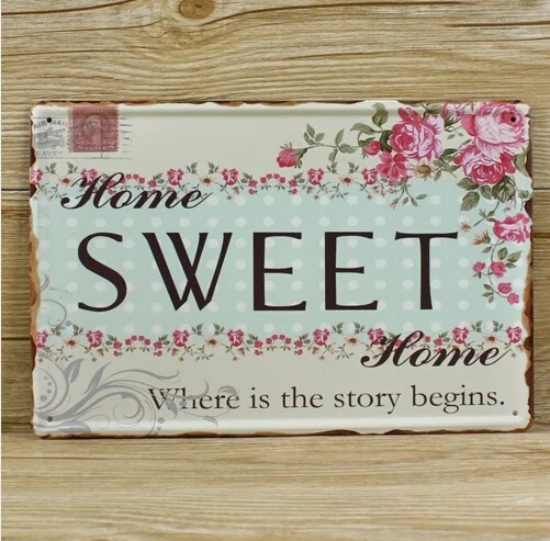 

Tin Sign Decor Metal Bar Poster Motivational Inspirational Family Sweet room decoration vintage decor