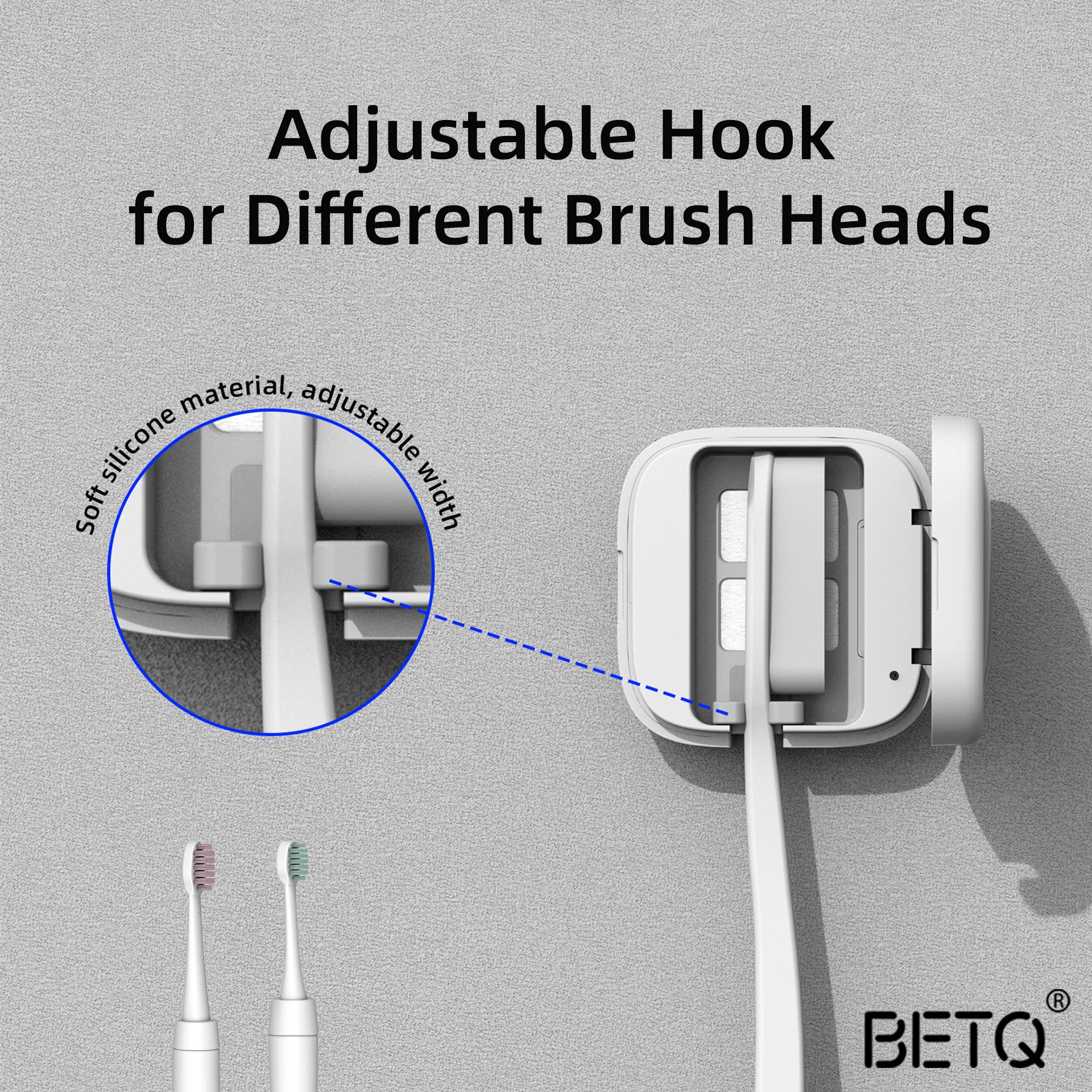 Portable Toothbrush Sterilizer Rechargeable Mini Smart Ultraviolet Disinfection Toothbrush Holder Magnetic Adsorption Holder