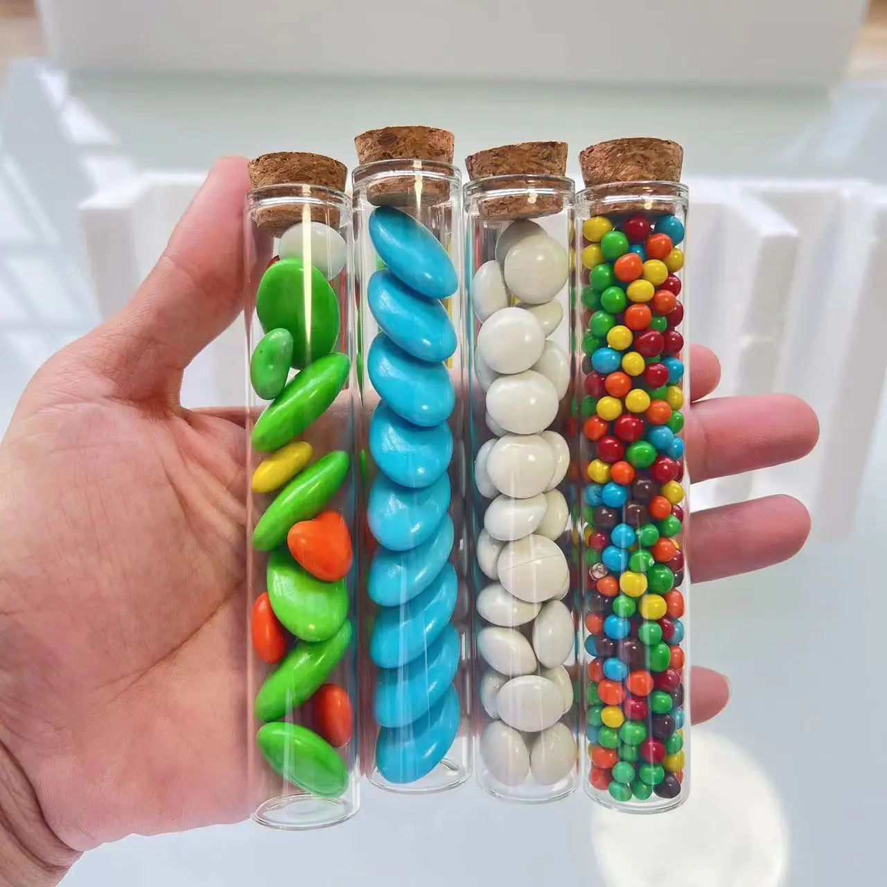Marriage Glass Tube 52 pcs/lot Glass Bottle Cork Stopper Glass Jars Mini Wedding Bottle Container Small DIY Vials 6
